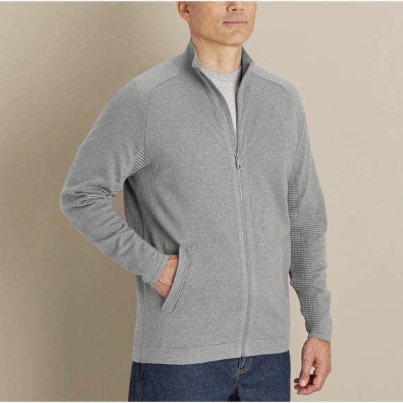 Duluth Trading Co Other - Duluth Trading Co JetSweater All Day Comfort Full Zip Mock Neck Knit Jacket 3XL